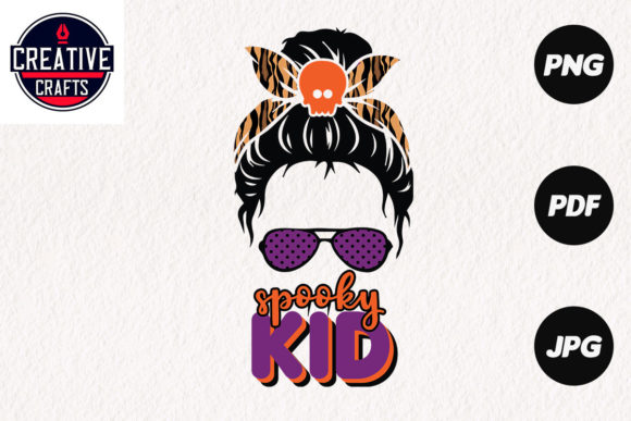 Halloween Sublimation Design Spooky Kid Graphics for Crafts