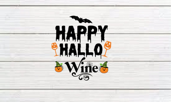 Happy HalloWINE: A Graphic Design Asset for Creative Crafts