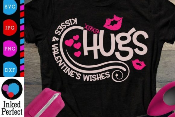 Hugs Kisses and Valentine’s Day Wishes Graphics for Crafts